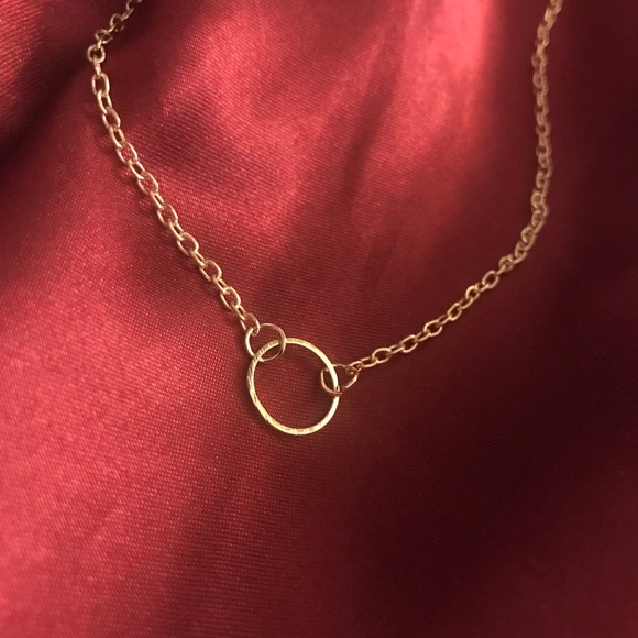 Minimalist "Good Karma" Circle Boho Charm Necklace - Picture 5 of 10